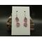 A tiny pair of machine embroidered pink sunglasses earrings with silver colored glass like area. Silver hypoallergenic hooks.